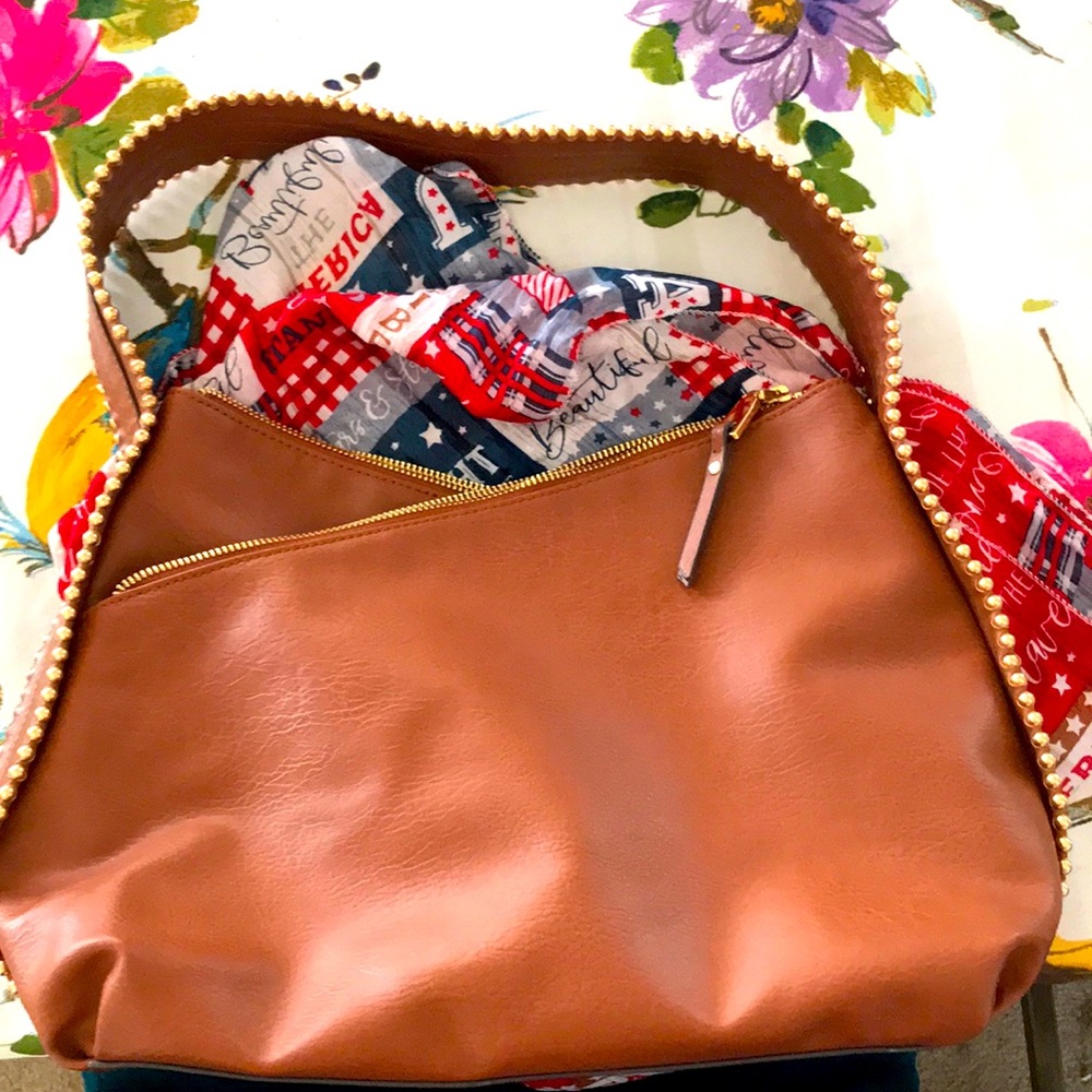 New INC leather purse